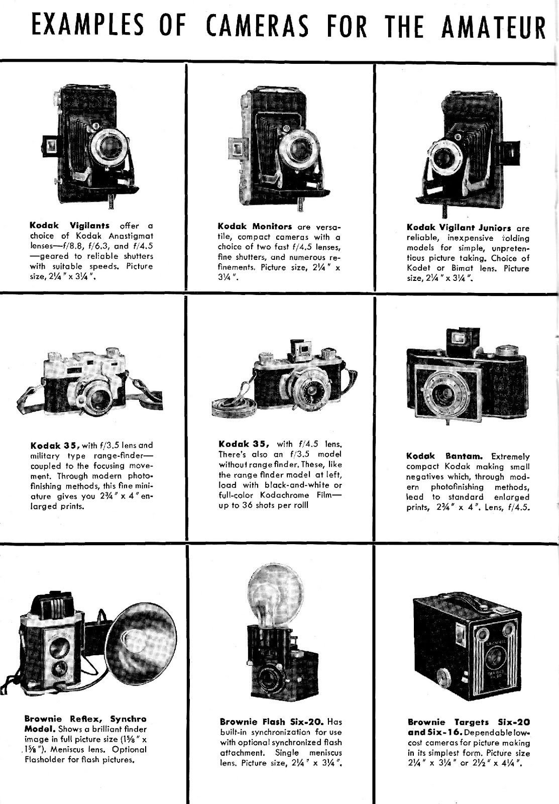 Cameras for the Amateur, 1943