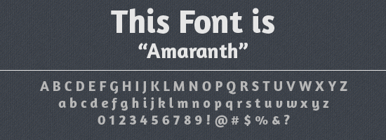 amaranth font Amaranth Font