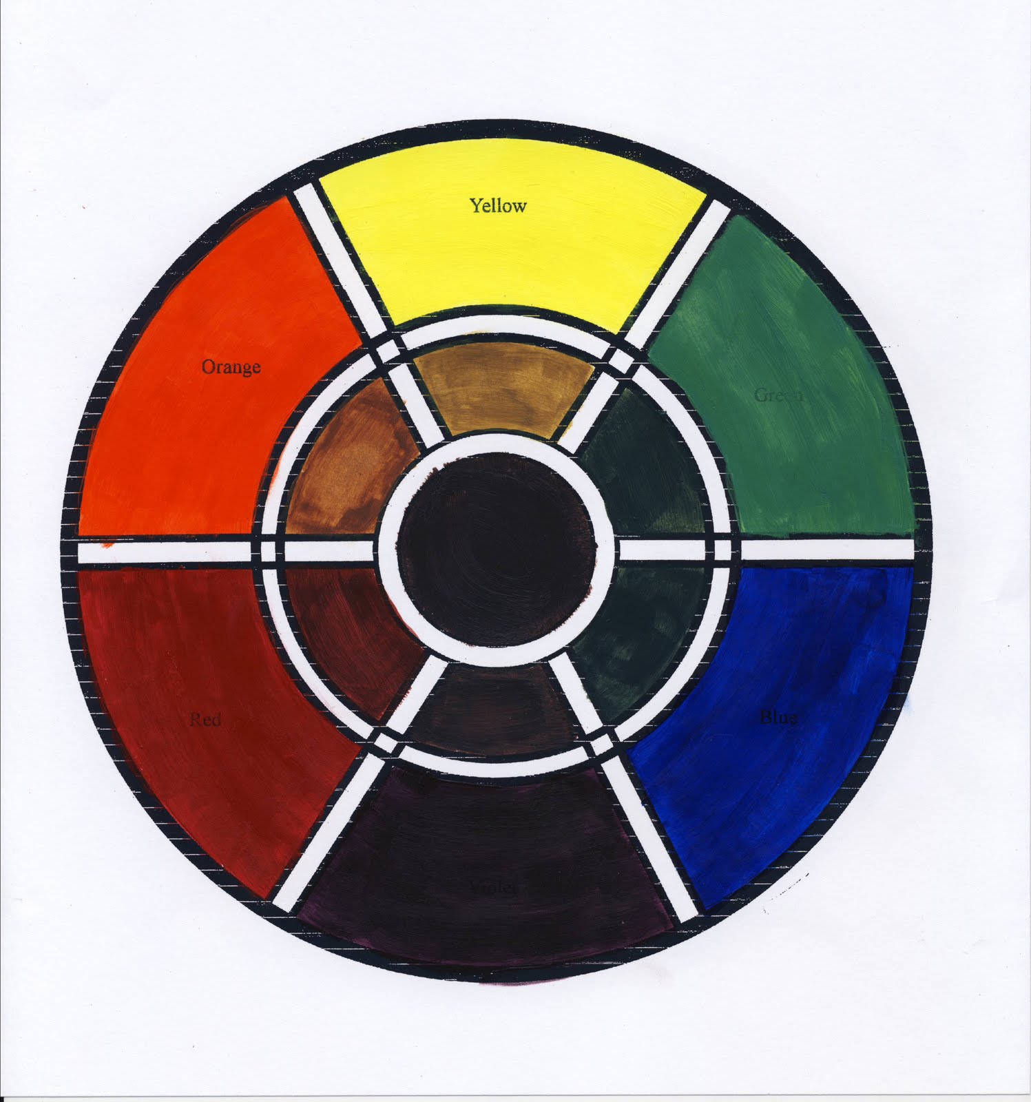 Color Portfolio: Color Wheel in Acrylic Paint
