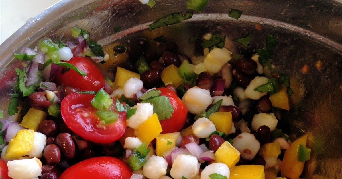 Dee Does Weight Watchers Mexican Black Bean and Hominy Salad