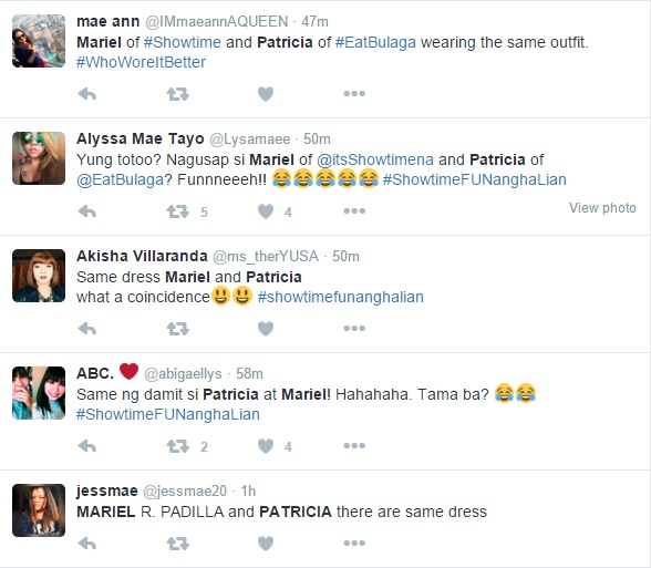 Showtime's Mariel Rodriguez, Eat Bulaga's Patricia Wore The Same Dress At The Same Time! Showtime's Mariel Rodriguez, Eat Bulaga's Patricia Wore The Same Dress At The Same Time!