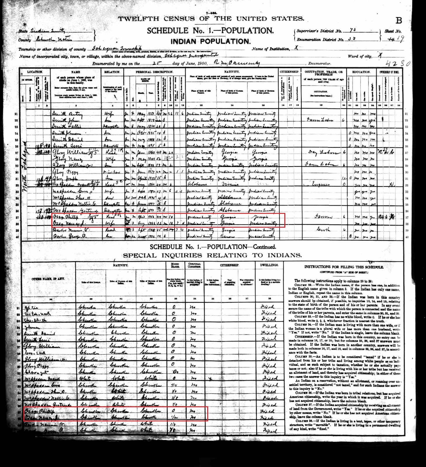 Thoughts From Polly S Granddaughter 1900 Us Census Nancy J Walker