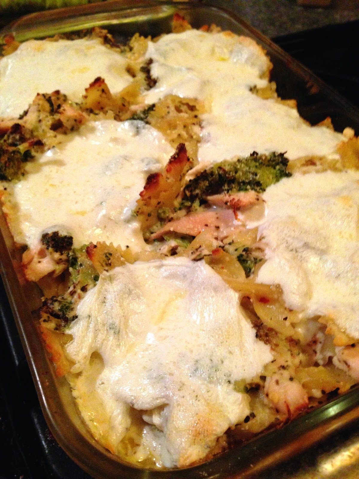 taylor made {lightened up} chicken, roasted broccoli, & mozzarella