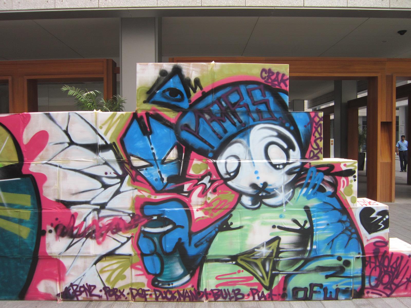 Dubai Graffiti, Sya One Art Night ,DIFC ,Dubai, Box wall 2.0