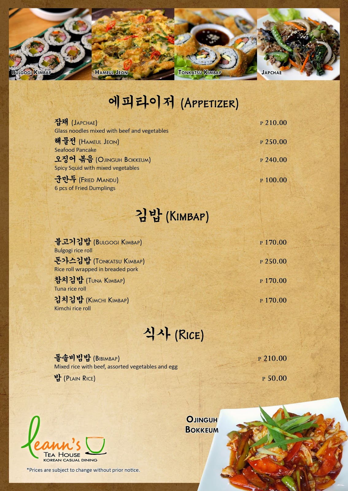 Authentic Korean Restaurant Visit Leann's Tea House