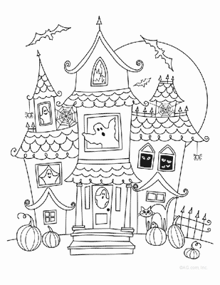 Haunted House Drawing Easy – Colorings.net