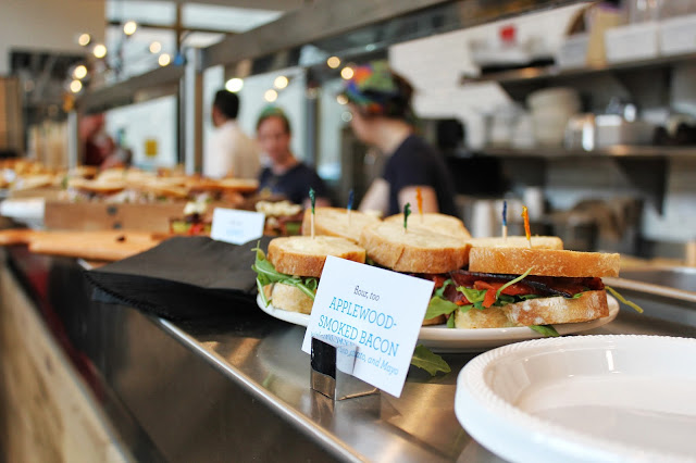 Mini sandwiches at Flour, Too cookbook launch party