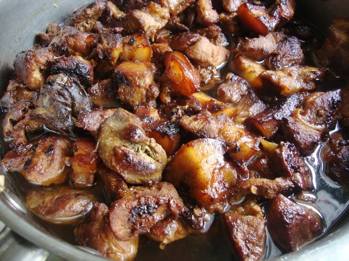 Kitchen's output Recipe Pork Adobo with Chicken Liver