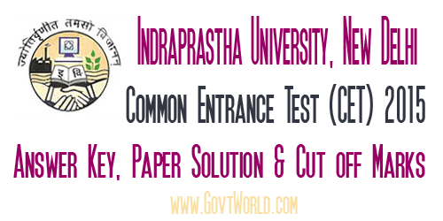 IPU CET Answer Key 2017