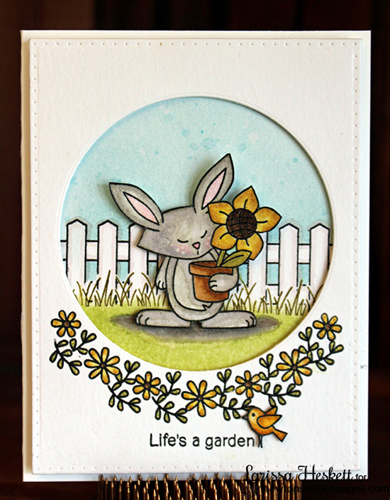 Life's a Garden card by Larissa Heskett | Garden Whimsy | Garden Stamp Set by Newton's Nook Designs