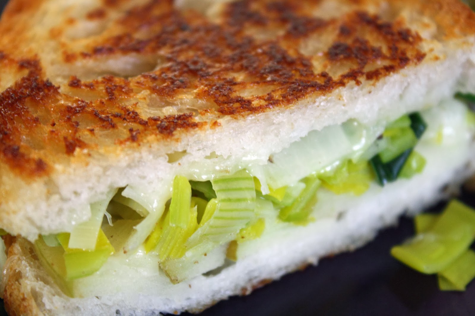 This and That Apple, Leek, and Gruyere Grilled Cheese