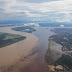 Meeting Of The Two Rivers In Brazil