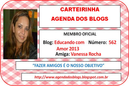 carteirinha agenda dos blogs