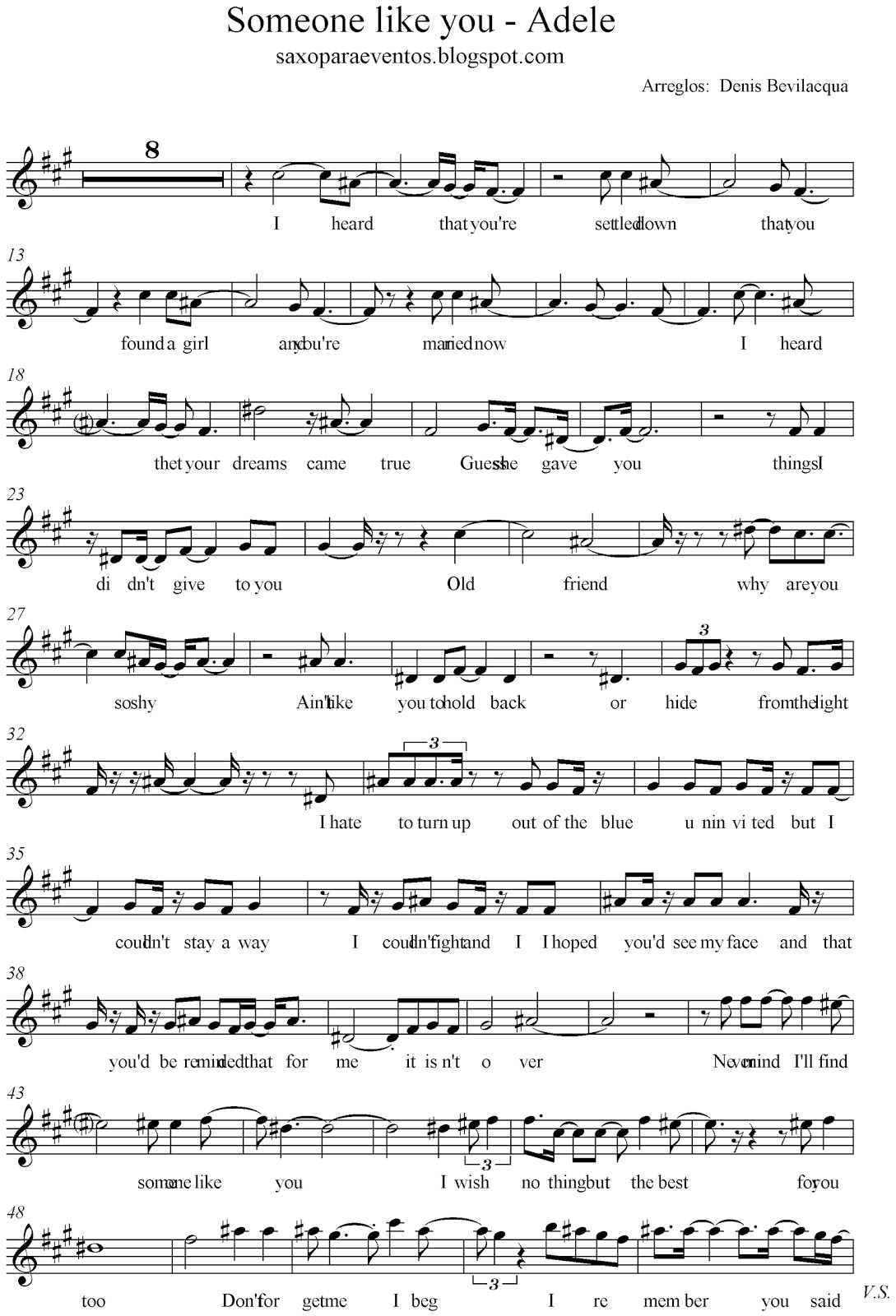 adele someone like you piano sheet music free with notes