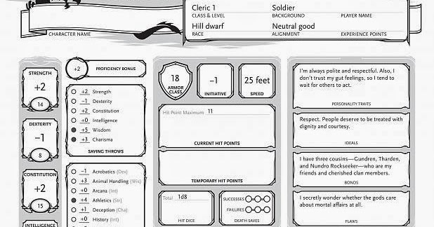 the dice are a lie 5e character sheet part 2 premade character sheets 5e