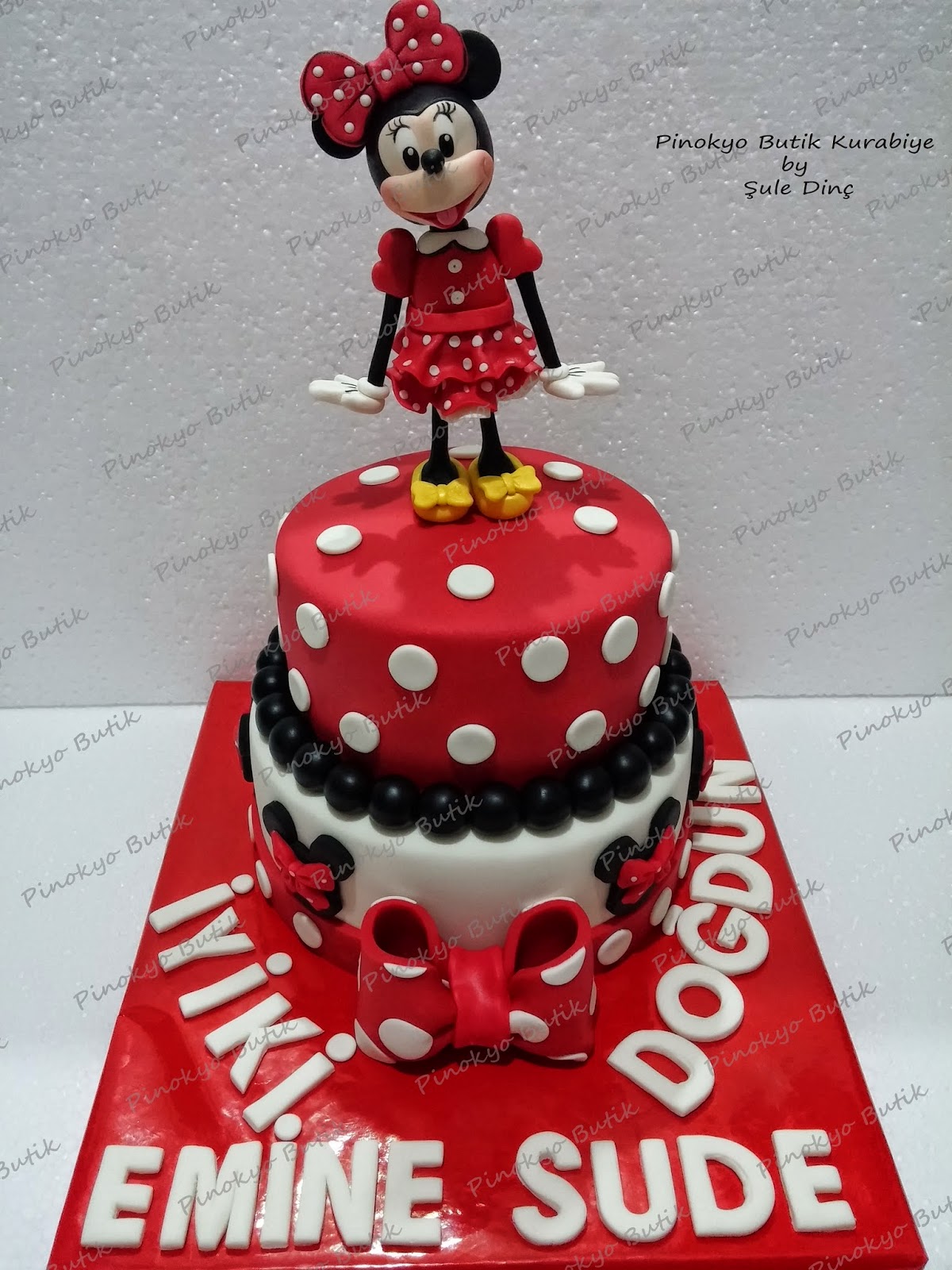 Pinokyo Butik Pasta ve Kurabiye İzmit Minnie Mouse temalı pasta…