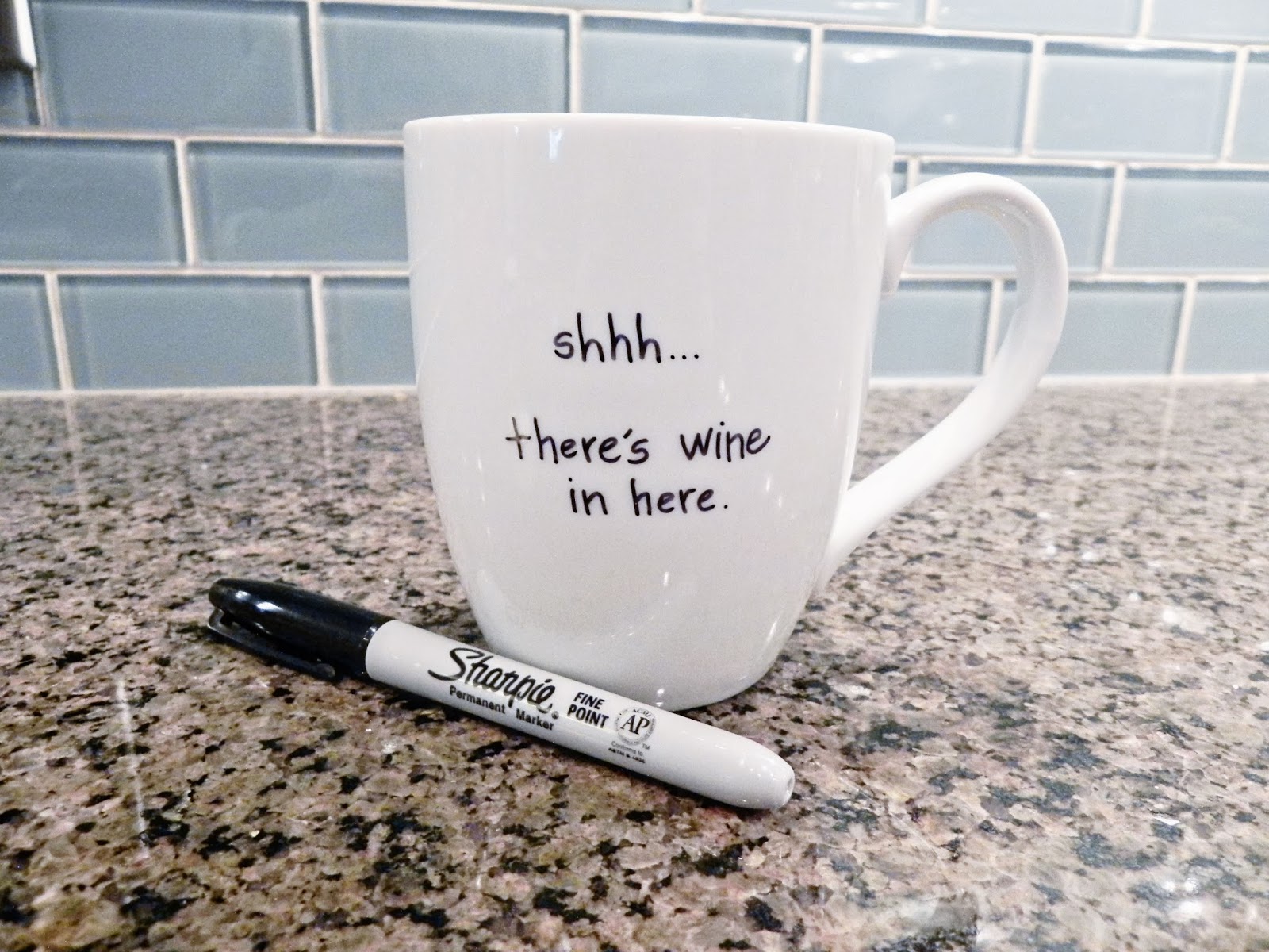 Spray Paint & Chardonnay DIY Coffee Mug