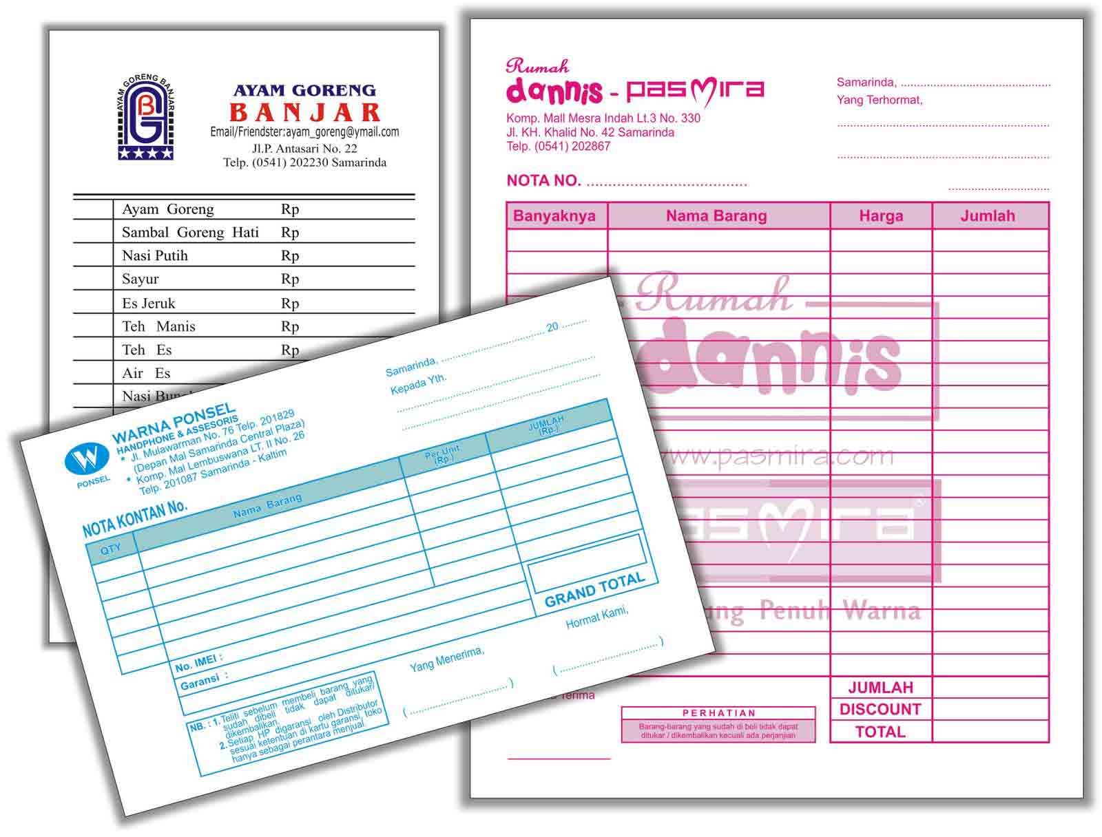 Nota Lancar cetak Nota Lancar cetak