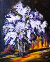 oil painting Wet lilac