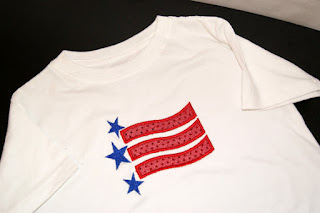 fourth of july shirt onesie with applique American flag