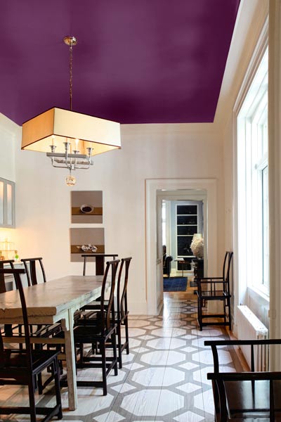 Painted Ceiling Purple