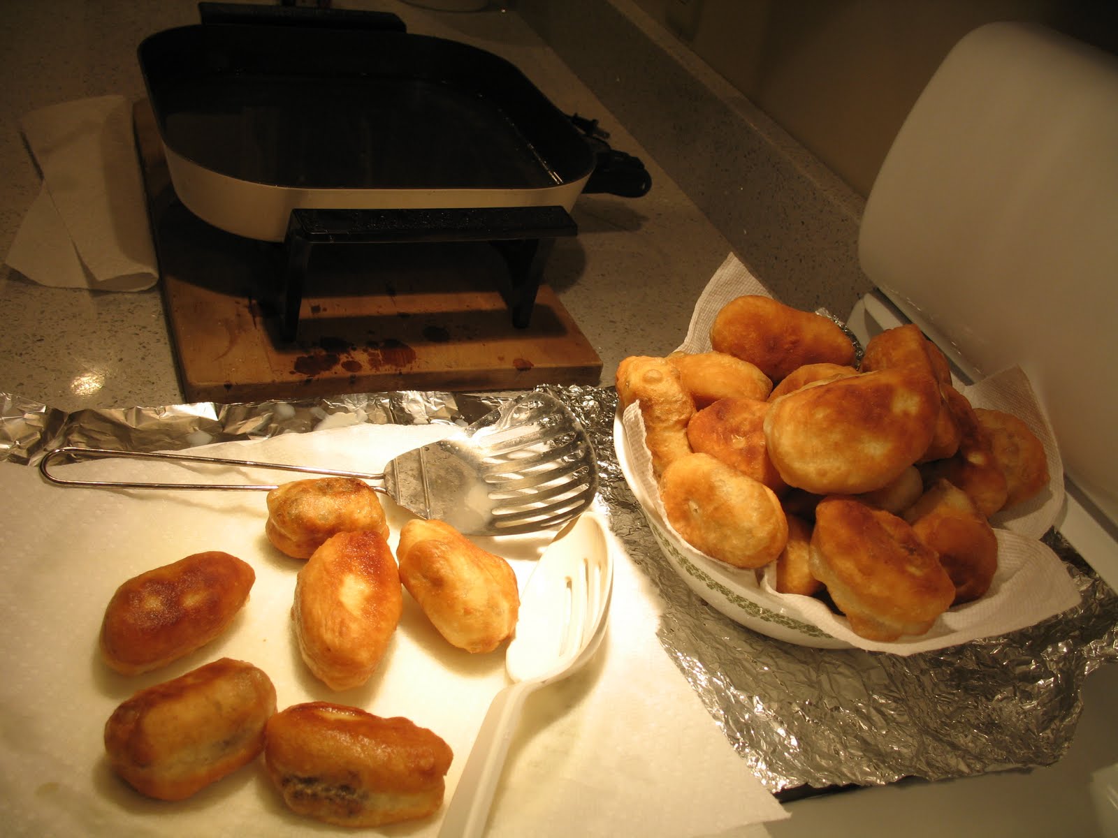 Dishes found in my kitchen... Fried "pierogi‏"