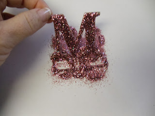 UpDate Chipboard Letters with Glitter 5