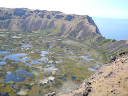 Lip and Center of Rano Kau Crater -- Orongo, Easter Island