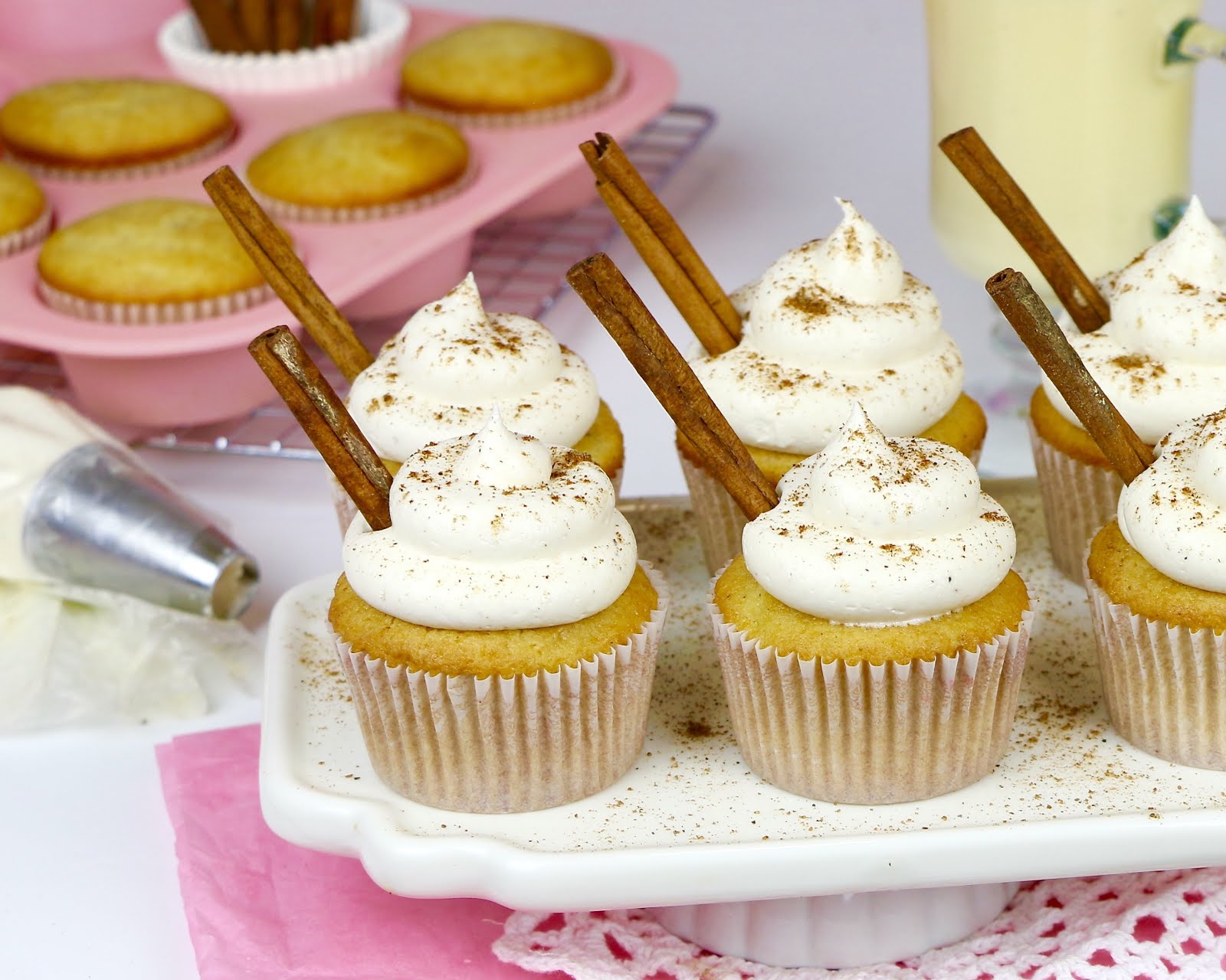 {VIDEO} Eggnog Cupcakes Lindsay Ann Bakes