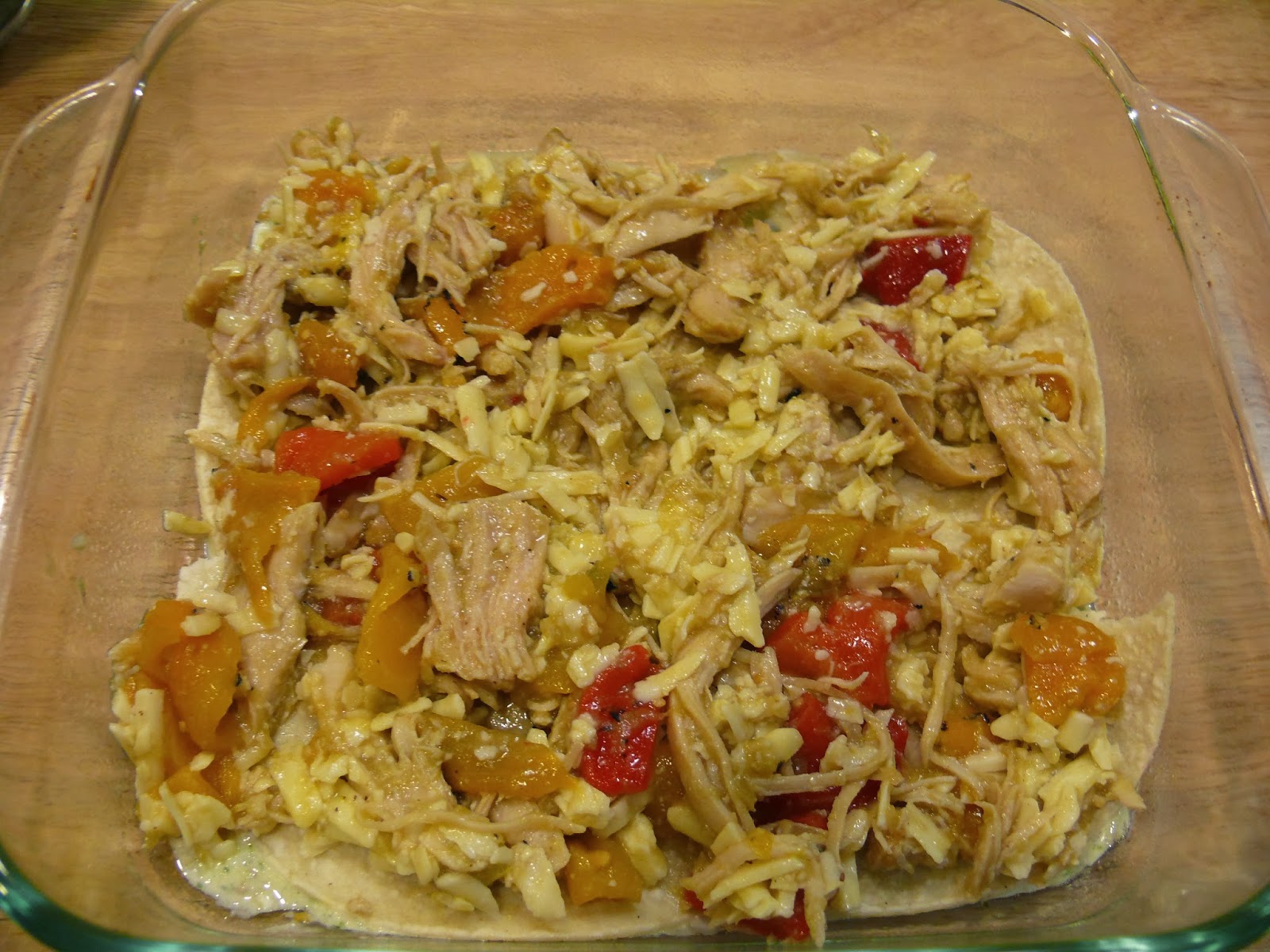 Imperfect & Fabulous Chicken Enchilada Suiza Casserole