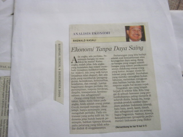 kumpulan kliping sosial politik, ekonomi dan budaya