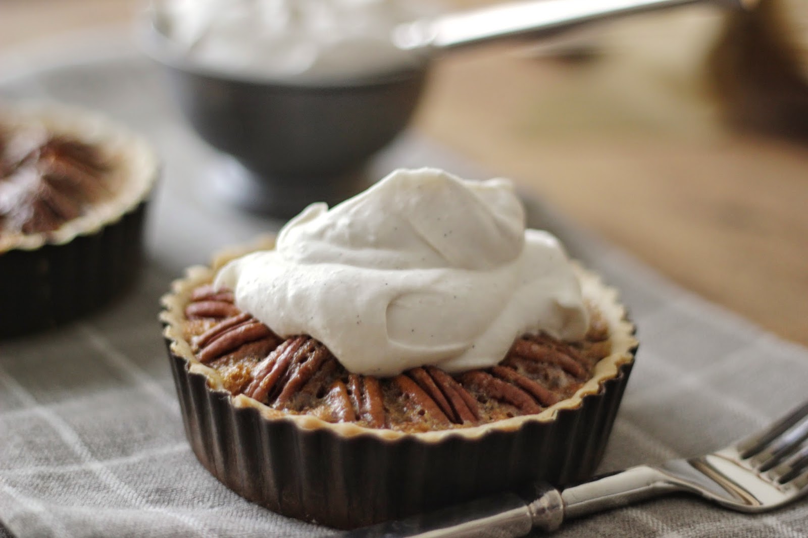 Jenny Steffens Hobick Vanilla Bean Whipped Cream on Pecan Pie