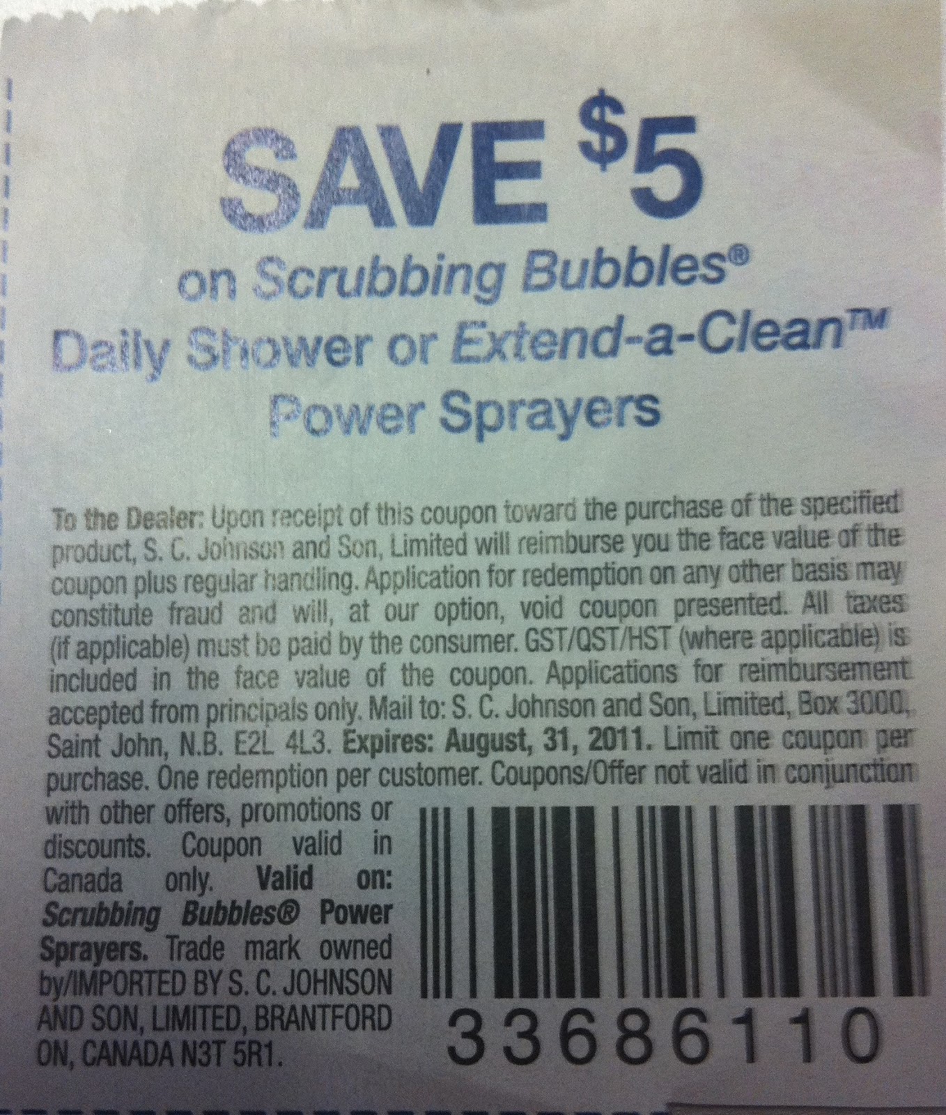 The Savvy Saver Order New Scrubbing Bubbles Coupon From WEBSAVER.CA
