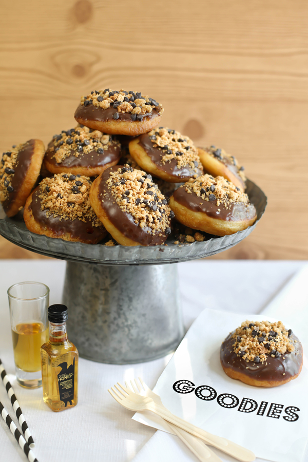 Peanut Butter Bourbon-Filled Doughnuts