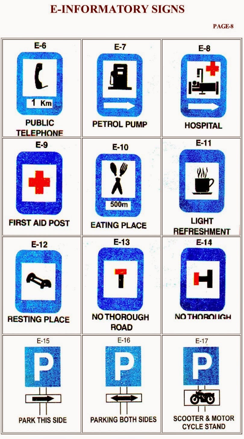 Rto Symbols Chart In English Pdf