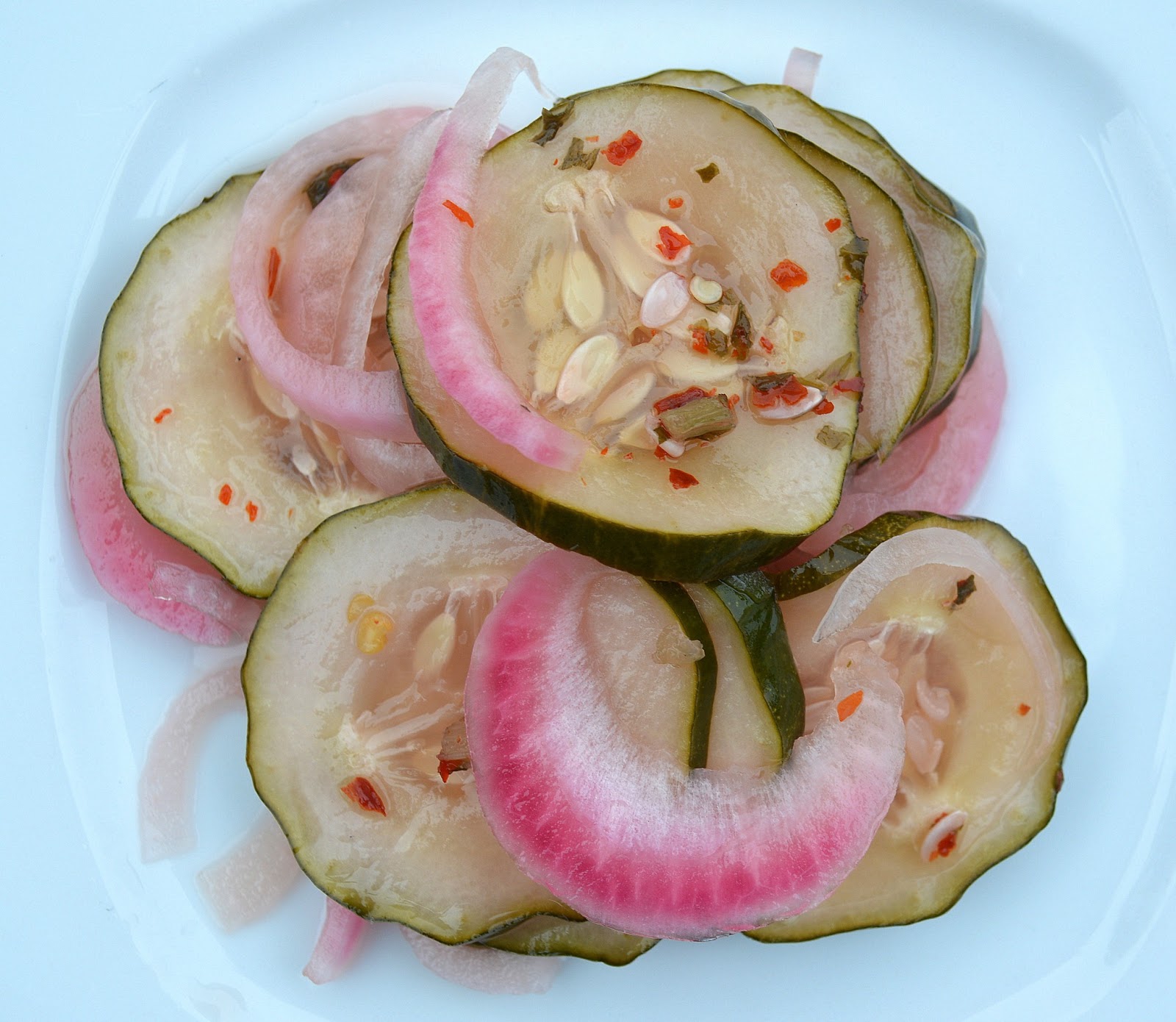 Quick & Easy Sweet & Spicy Pickled Cucumbers