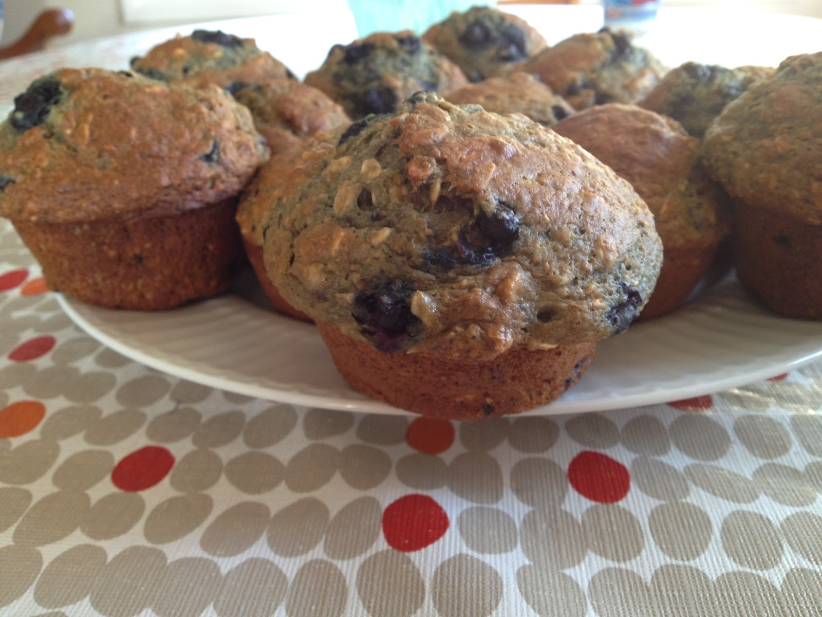 Whatcha Eatin'? Banana Blueberry Oatmeal Muffins