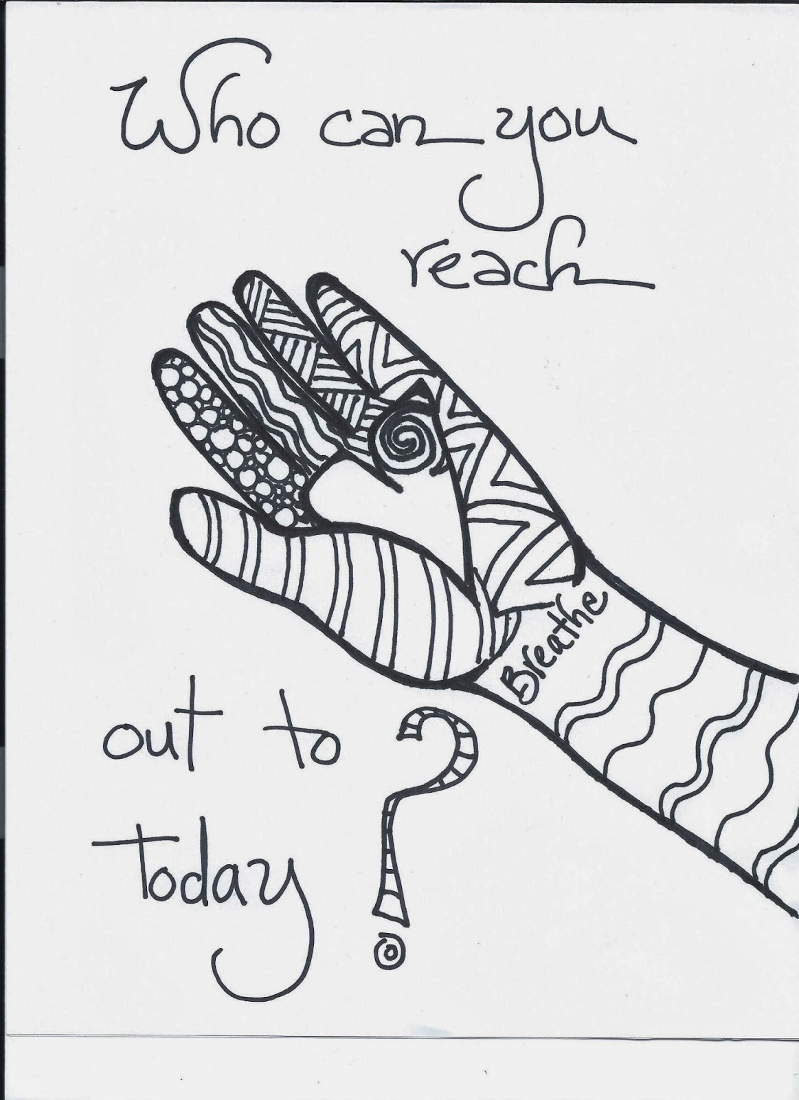 The Creative Playground: Helping hand...coloring book page