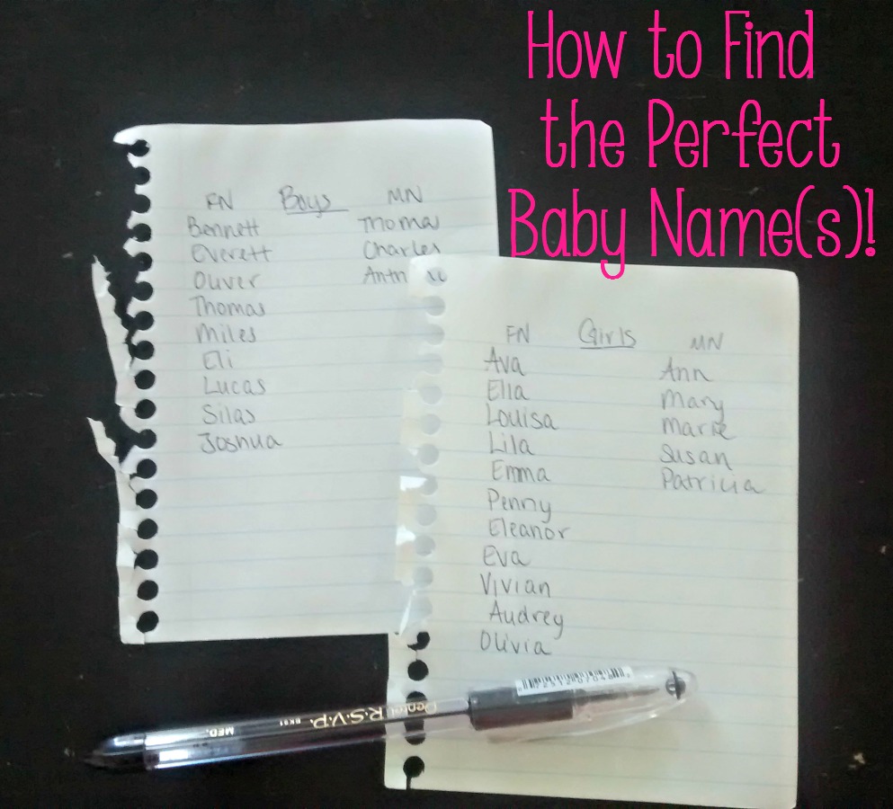 How to Find The Perfect Baby Name(s)!