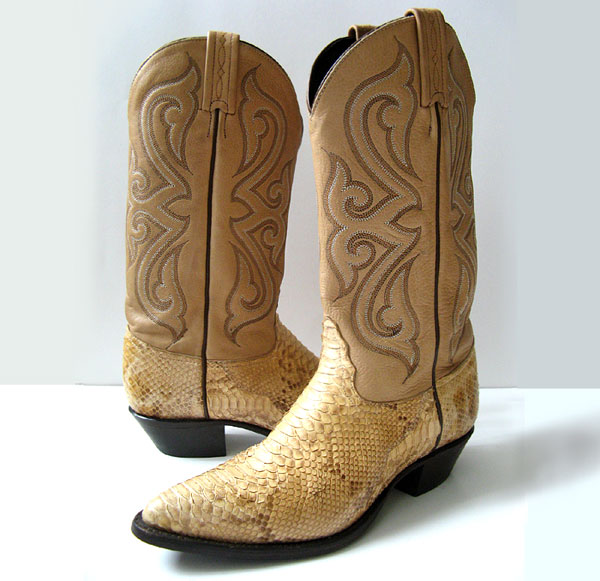 tony lama snakeskin cowboy boots