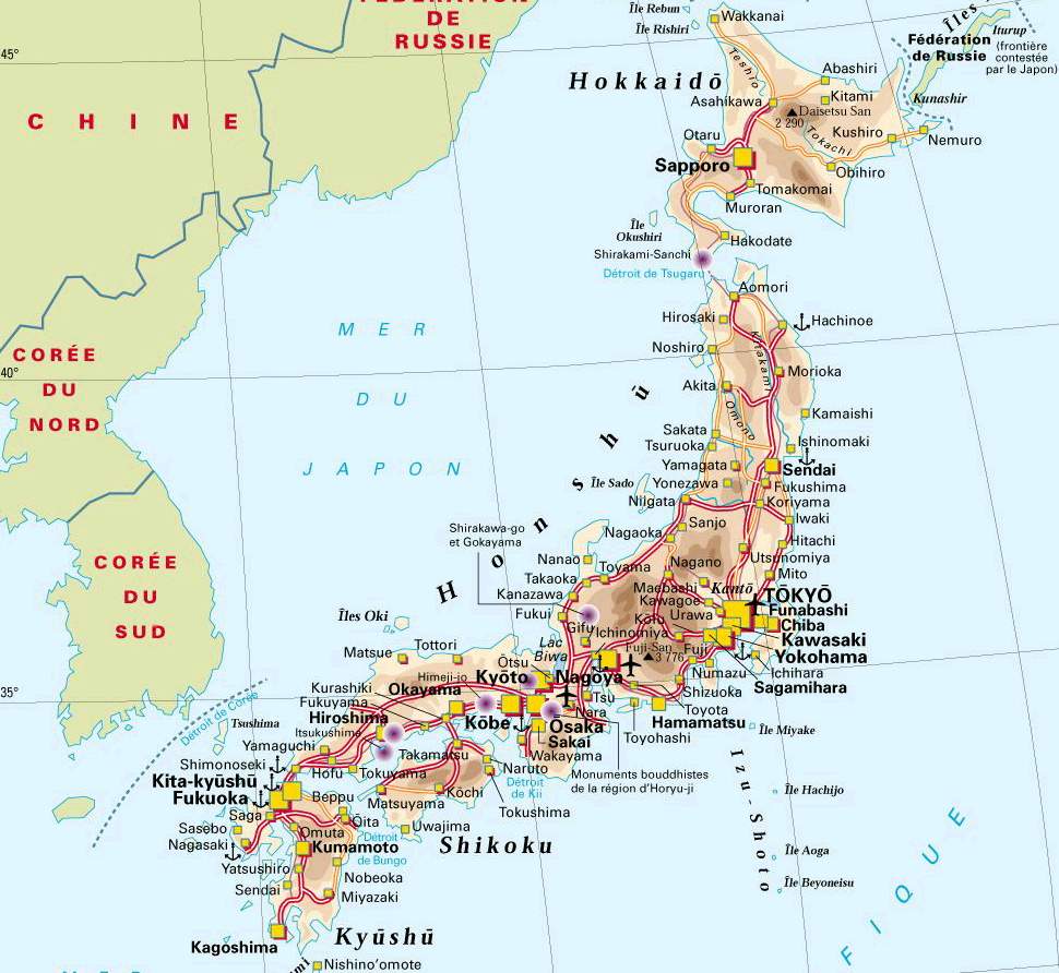 map of japan country