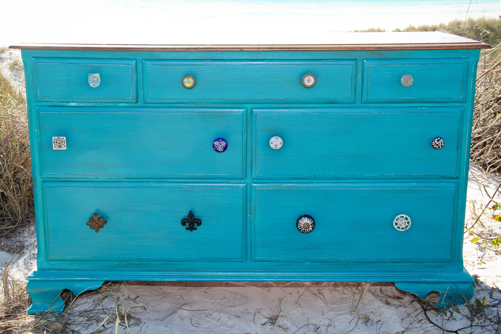 David J. Hansel the Artist Aged and Dry Brushed Ethan Allen Dresser