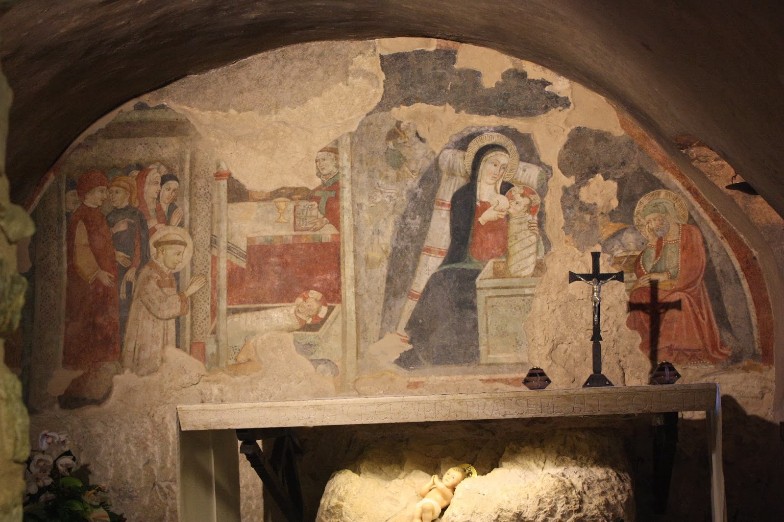 Greccio, la première crèche, Chapelle dans images sacrée