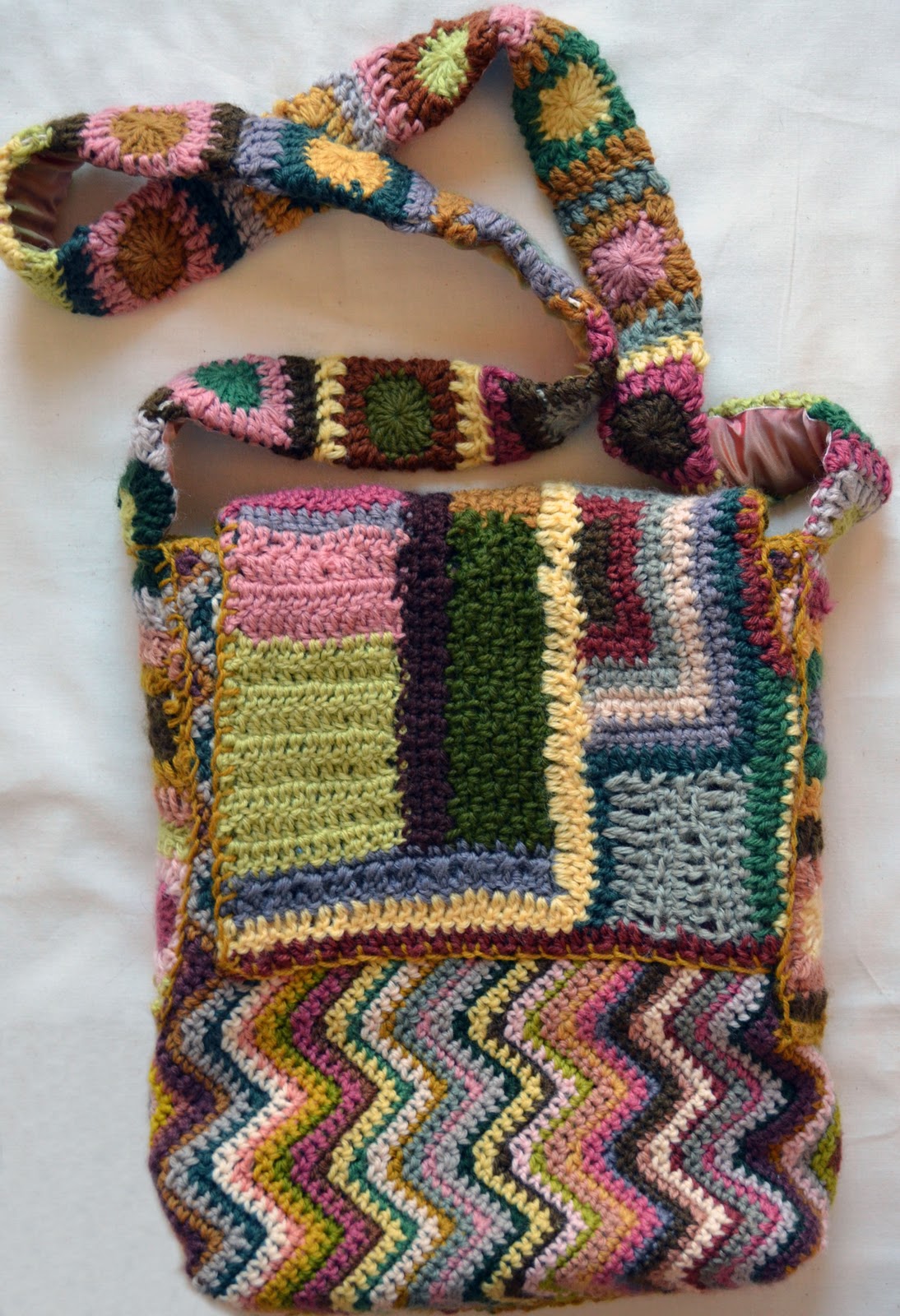 Crafting With Style Crocheted Zig Zag & Freeform Bag