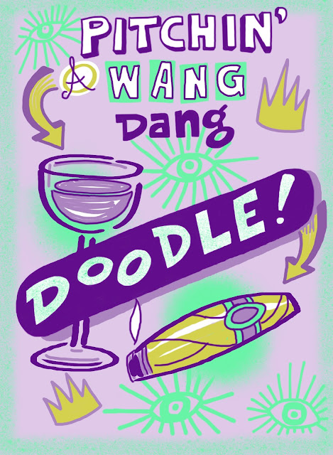 pitchin' a wang dang doodle, cocktail, wine, cigar, summer, the good life, Koko Taylor, party, iPad, muse