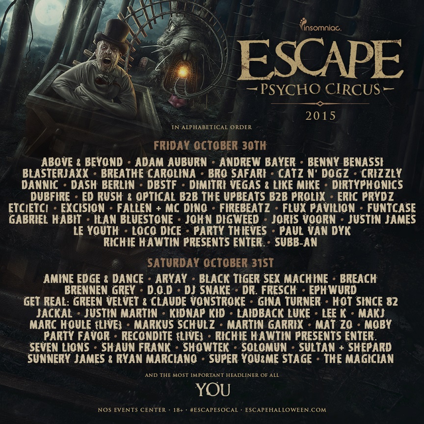 escape psycho circus adds additional artists gde