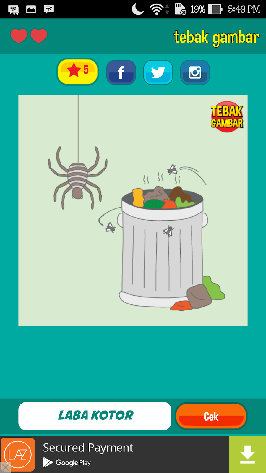 Jawaban Tebak Gambar Beserta Gambarnya Level 20 (New