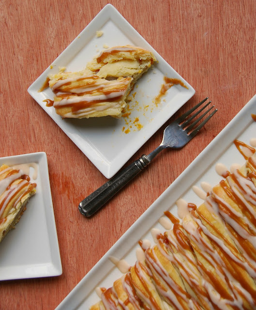 Pumpkin Butter And Ginger Poached Pear Danish Braid Pastry www.pineappleandcoconut.com