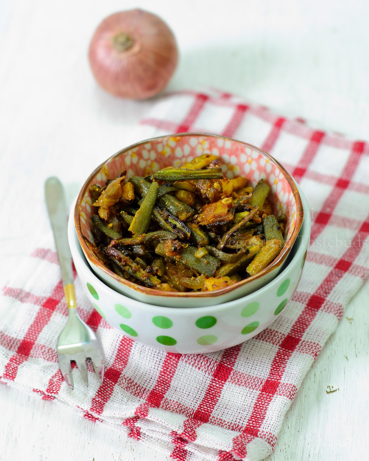 Vegetarian Tastebuds Ajwaini Bhindi (Okra With Carom Seeds)