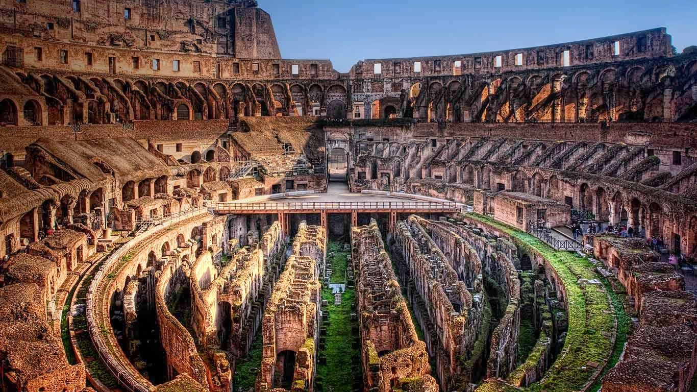 El interior del coliseo